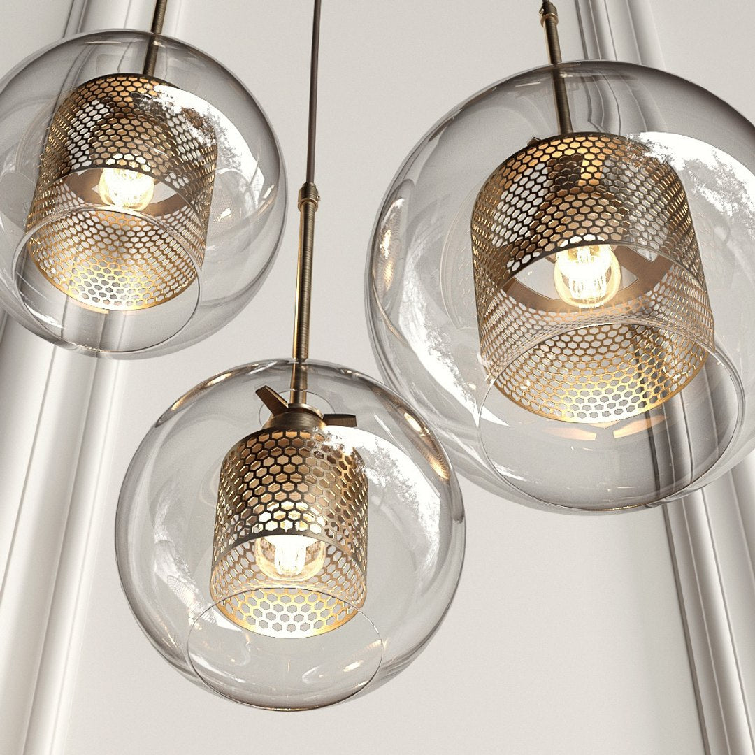 Glass Globe Pendant Light Fixture