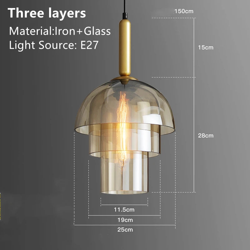Clear Glass Globe Pendant Light Fixture
