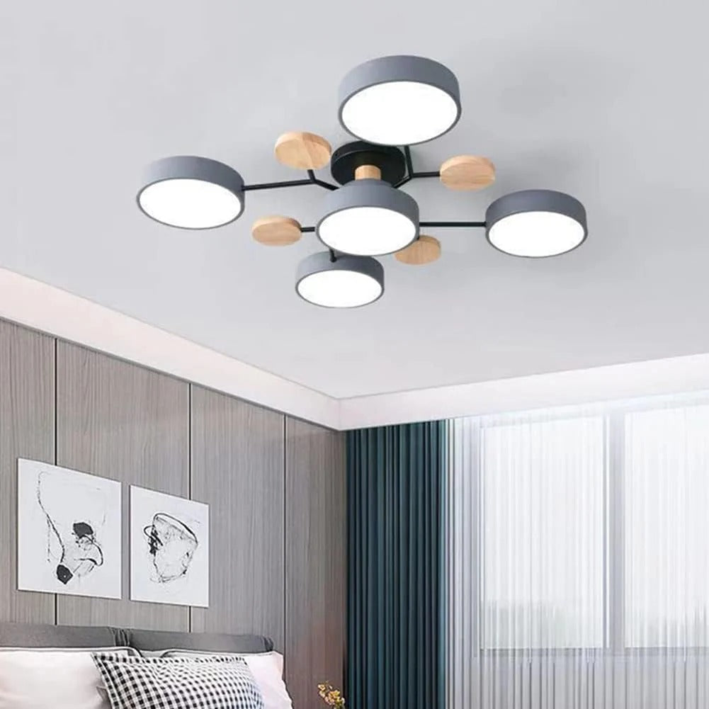 Semi-Flush Circular LED Ceiling Light Fixture