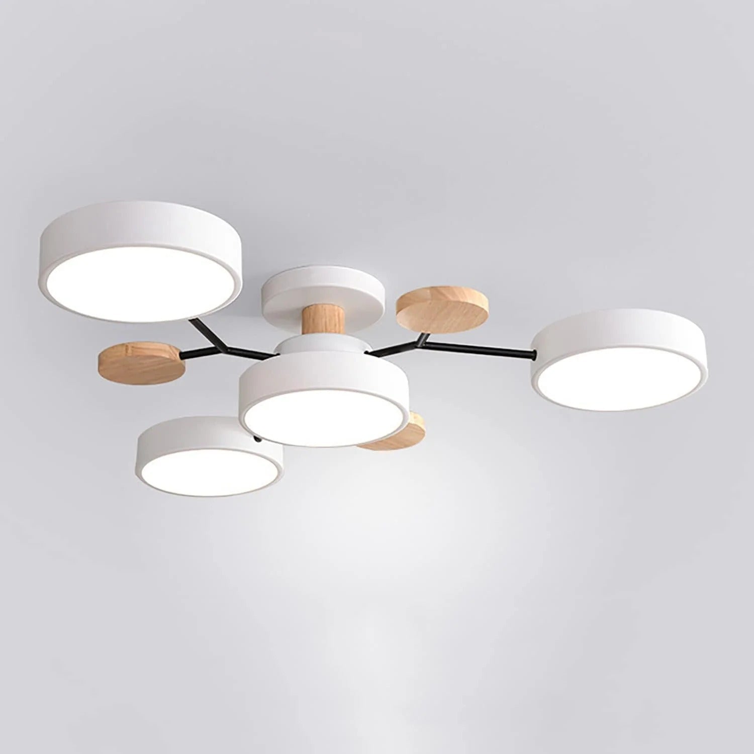 Semi-Flush Circular LED Ceiling Light Fixture