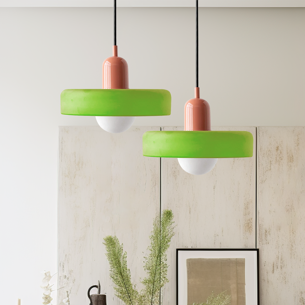 Adjustable Glass Pendant Light Fixture Ceiling Lamp