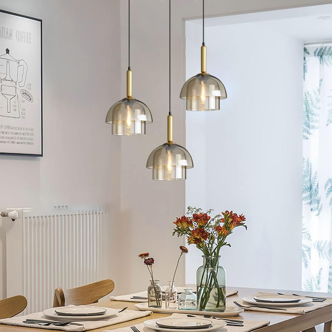 Clear Glass Globe Pendant Light Fixture