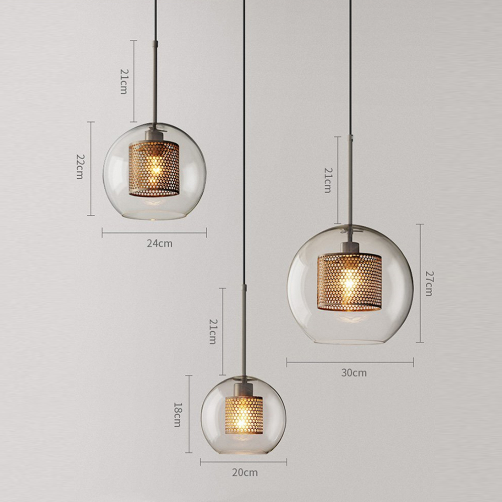 Glass Globe Pendant Light Fixture