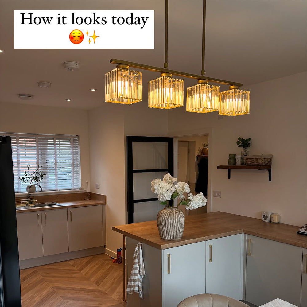 Linear Pendant Light Fixture LED Ceiling Light