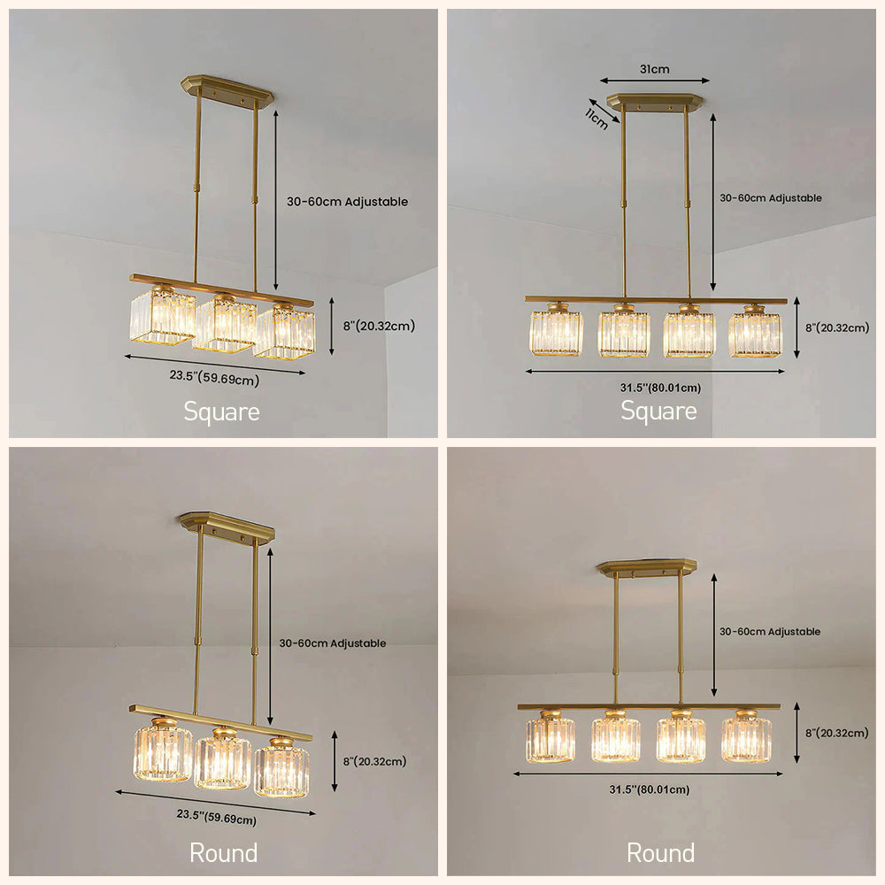 Linear Pendant Light Fixture LED Ceiling Light