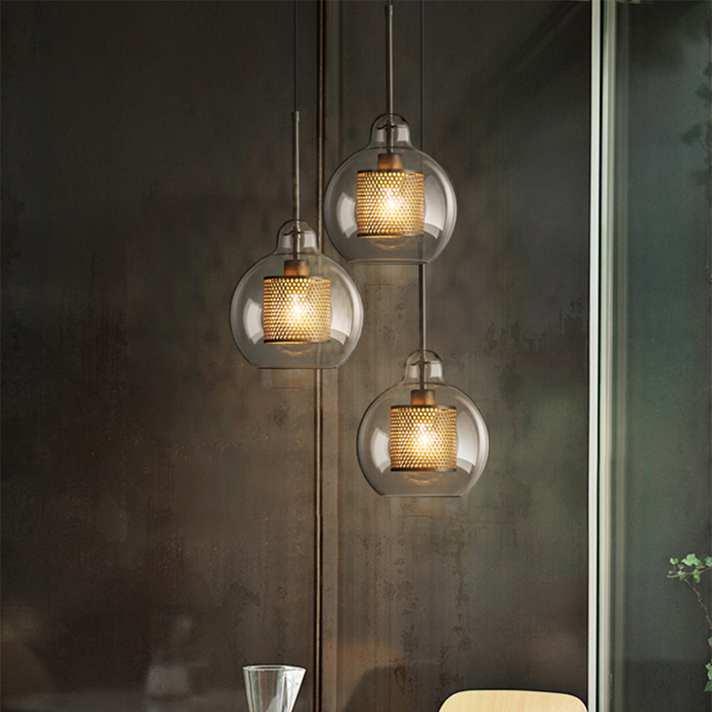 Glass Globe Pendant Light Fixture
