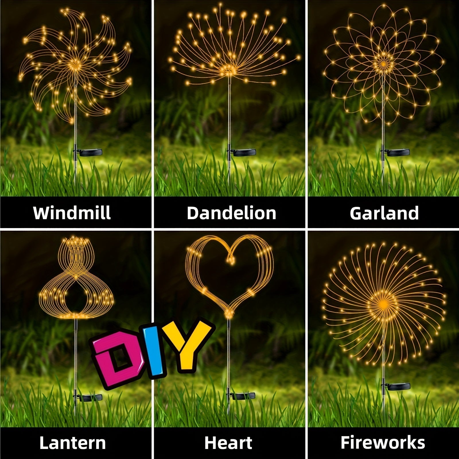 Solar Fairy Lights 8 Lighting Modes Outdoor Garden Decor