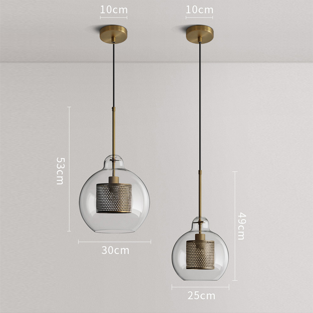 Glass Globe Pendant Light Fixture