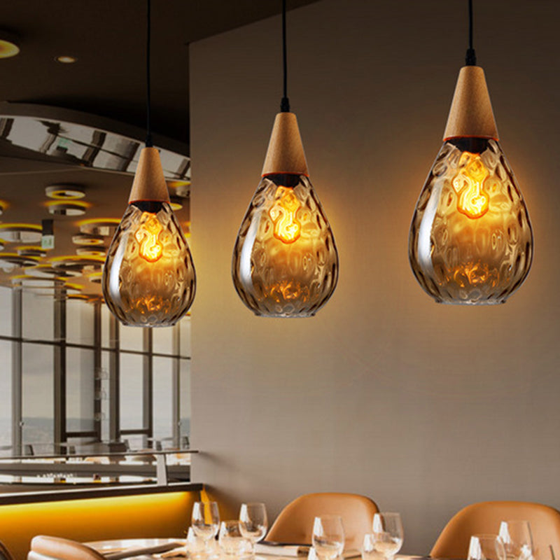 Teardrop Glass Pendant Light Fixture