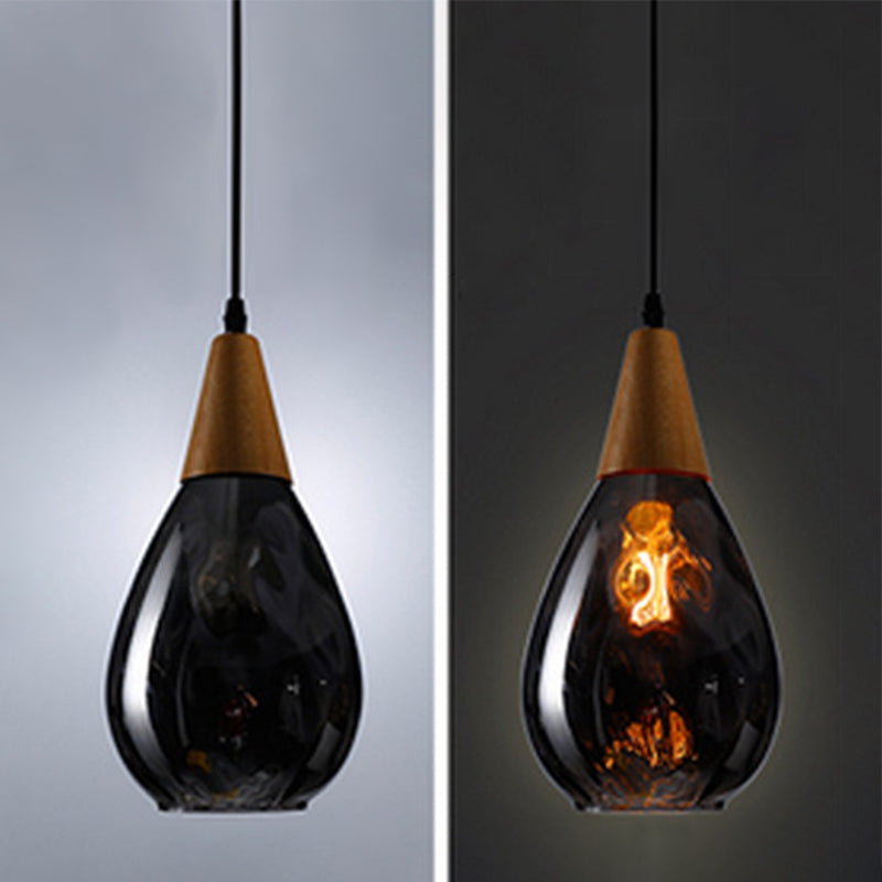 Teardrop Glass Pendant Light Fixture