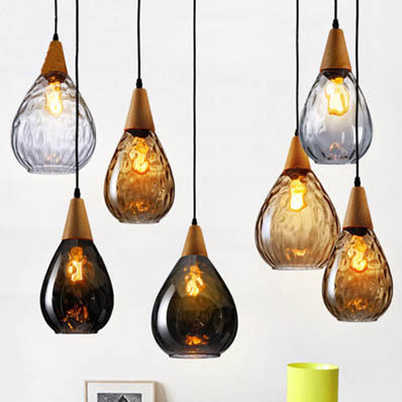 Teardrop Glass Pendant Light Fixture