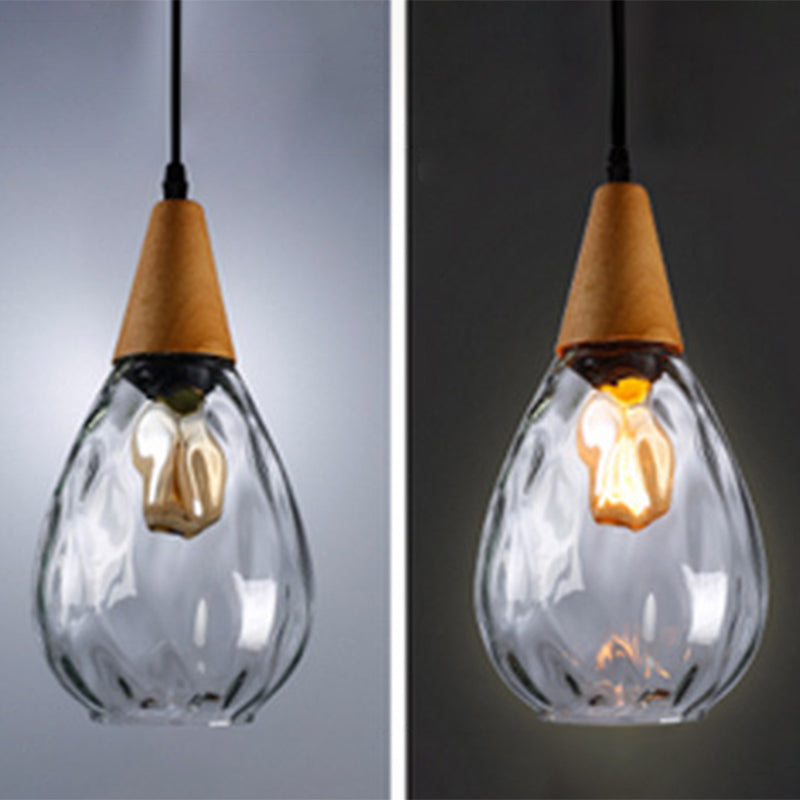 Teardrop Glass Pendant Light Fixture