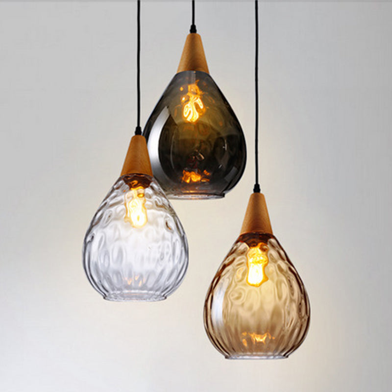 Teardrop Glass Pendant Light Fixture