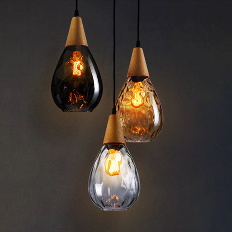 Teardrop Glass Pendant Light Fixture