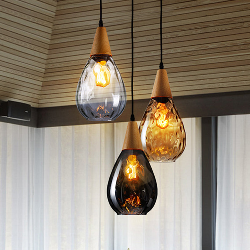 Teardrop Glass Pendant Light Fixture