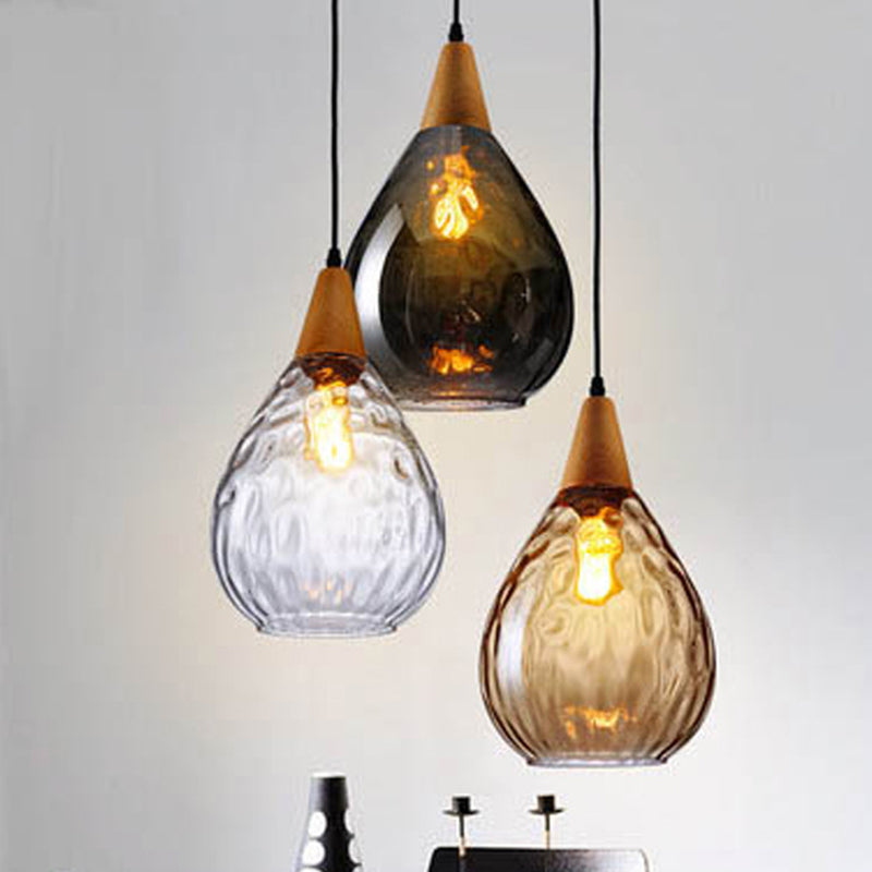 Teardrop Glass Pendant Light Fixture