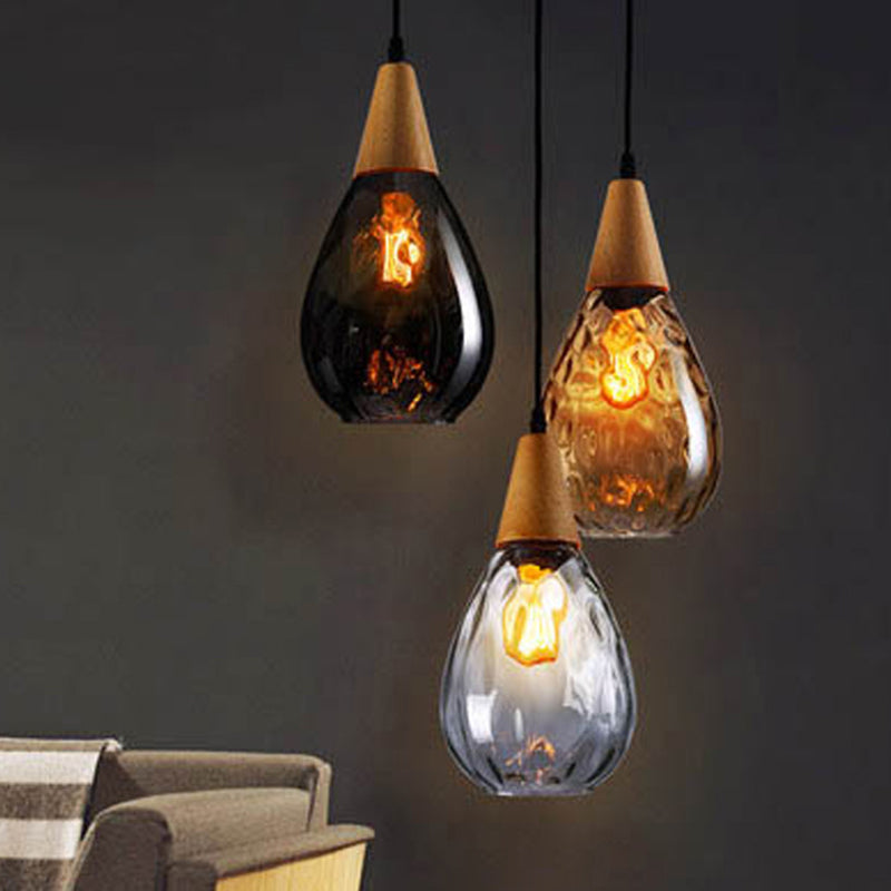 Teardrop Glass Pendant Light Fixture