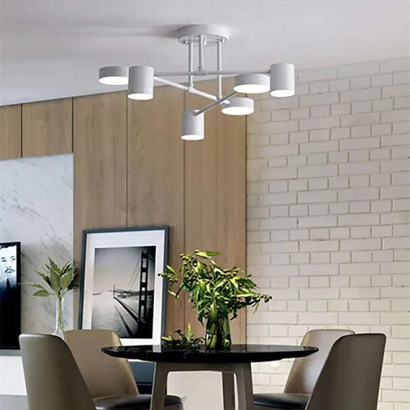 6-Light Adjustable LED Flush Mount Ceiling Light