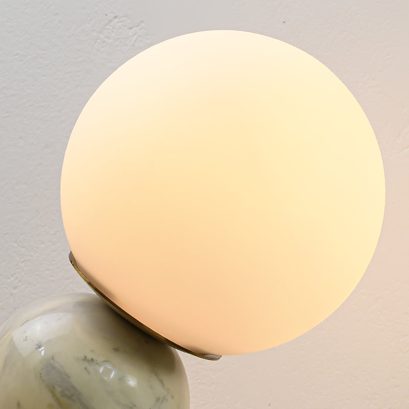 Marble Desk Lamp Glass Shade