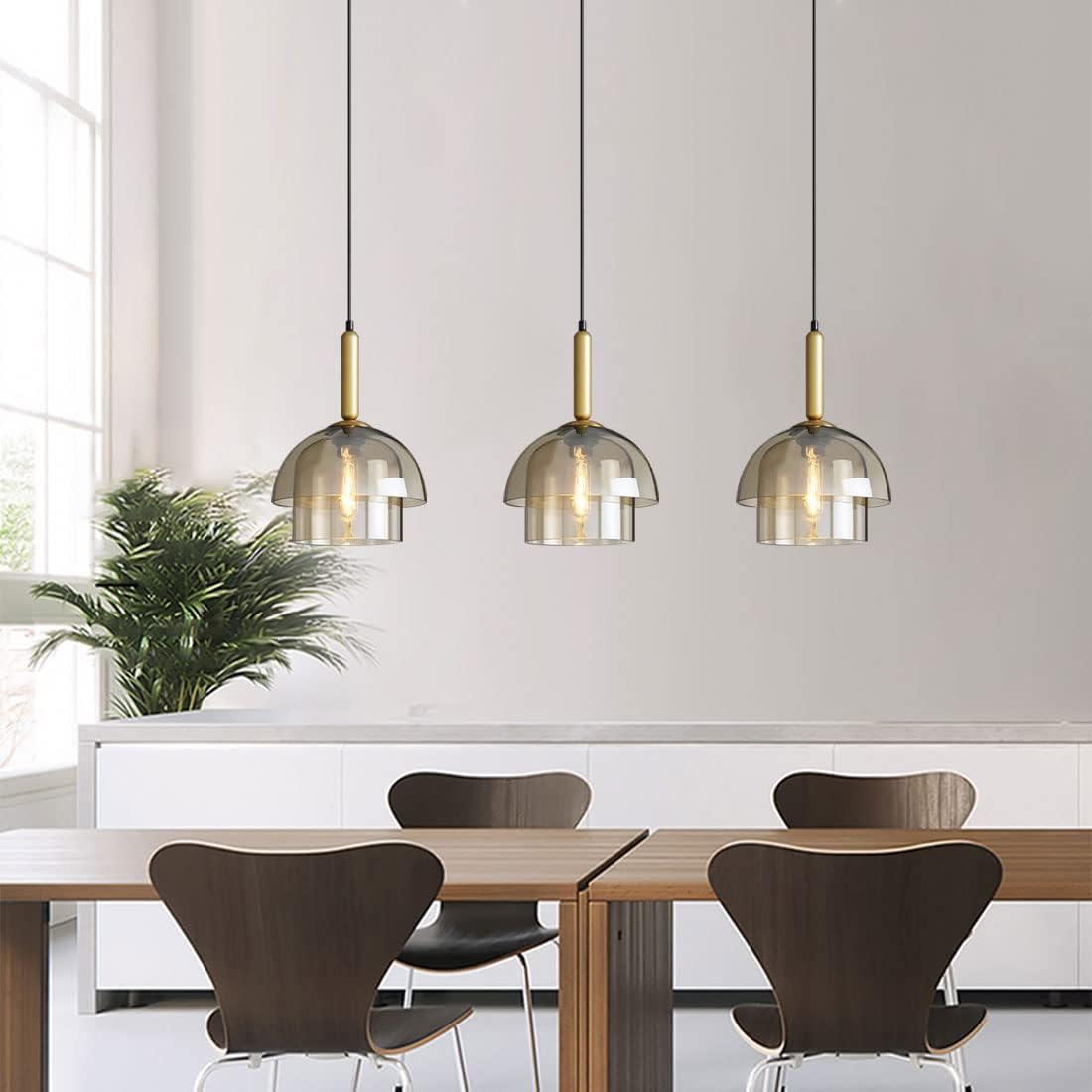 Clear Glass Globe Pendant Light Fixture
