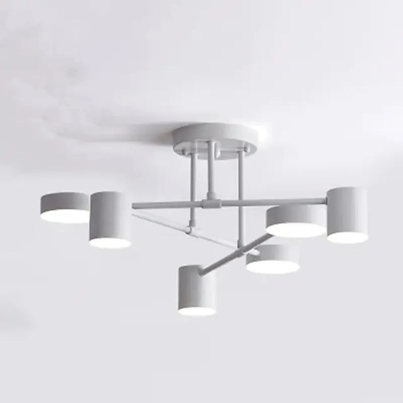 6-Light Adjustable LED Flush Mount Ceiling Light