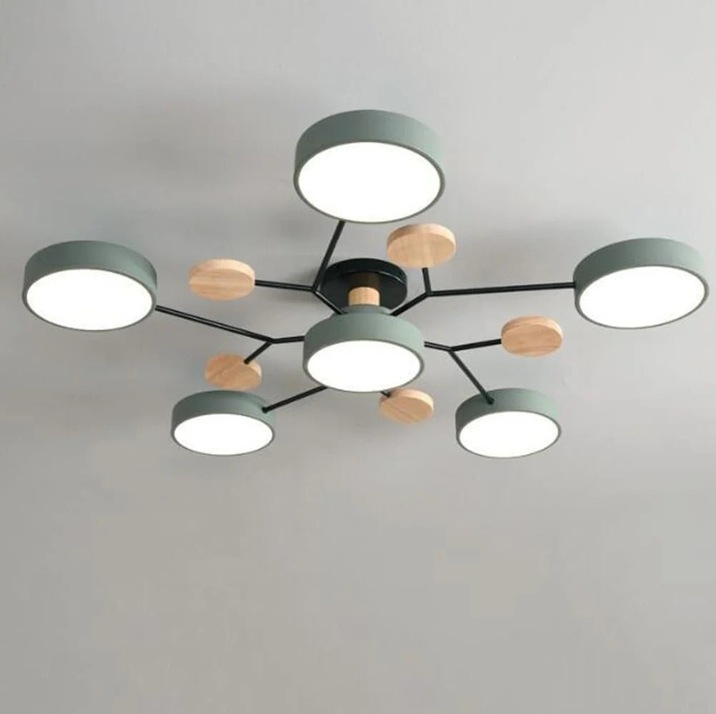 Semi-Flush Circular LED Ceiling Light Fixture