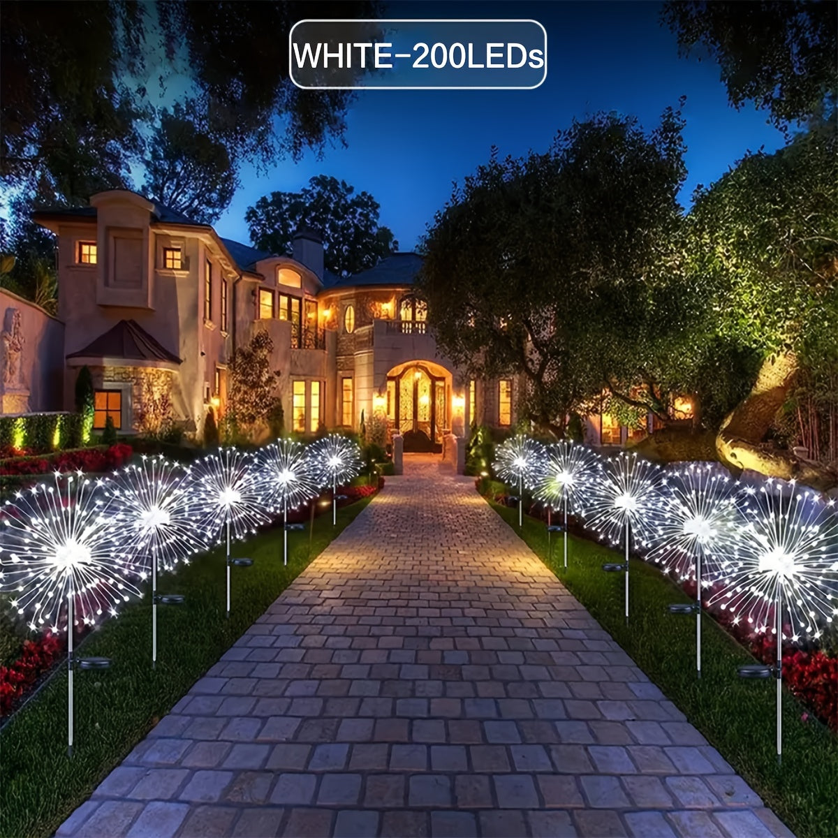 Solar Fairy Lights 8 Lighting Modes Outdoor Garden Decor