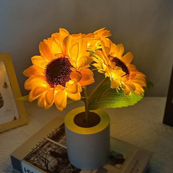 LED Table Lamp Sunflower Shape Design
