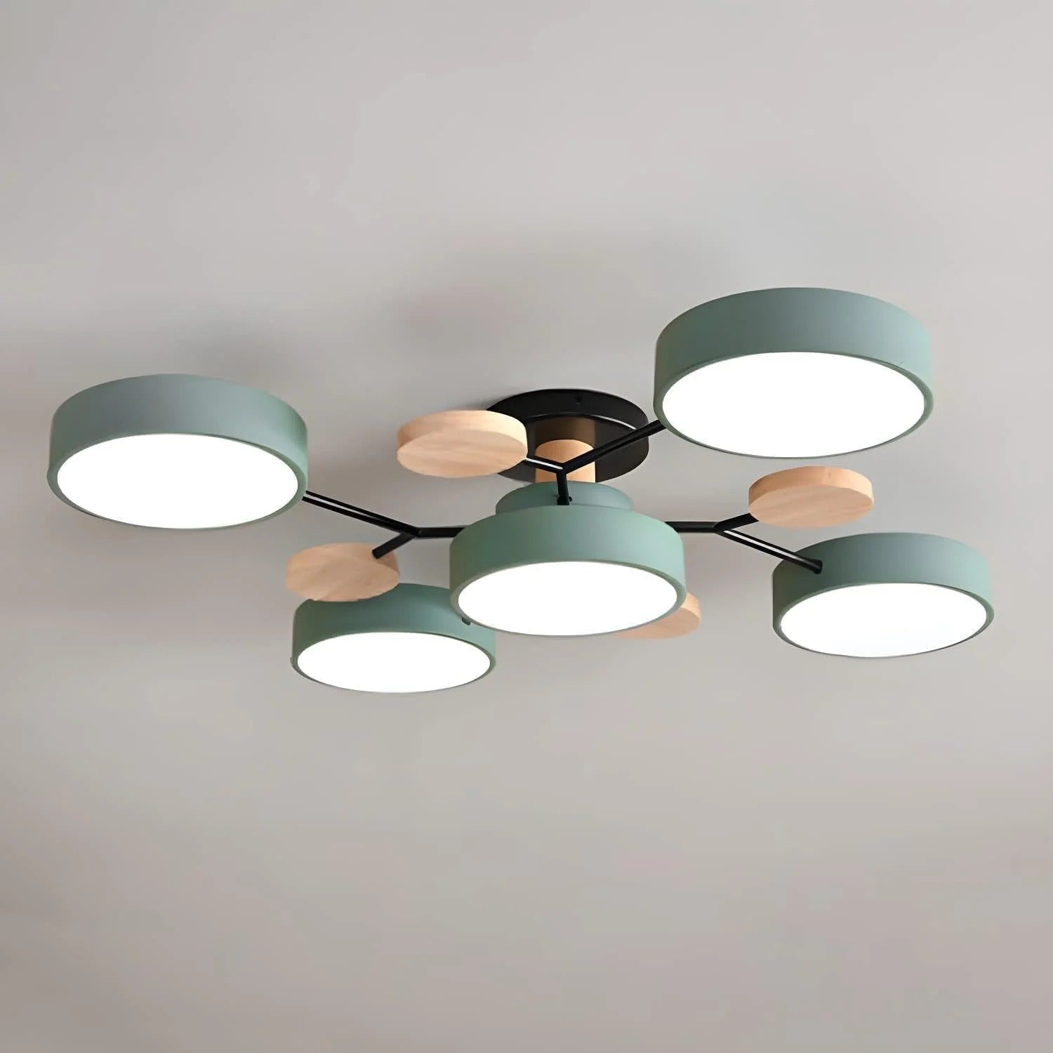 Semi-Flush Circular LED Ceiling Light Fixture