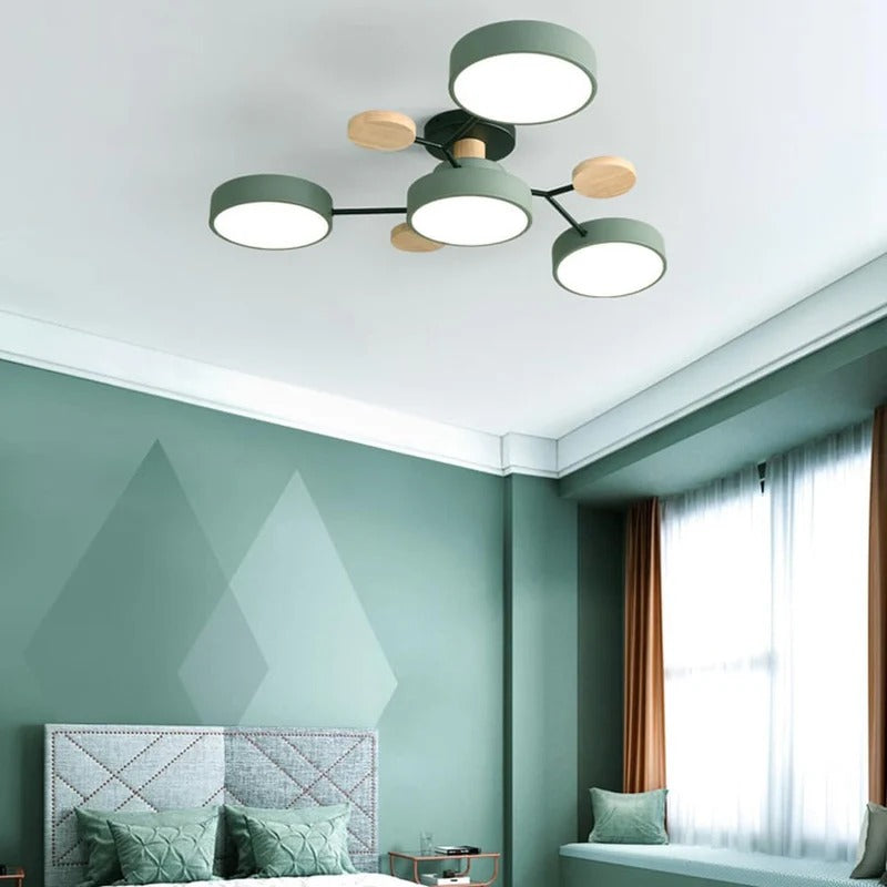 Semi-Flush Circular LED Ceiling Light Fixture