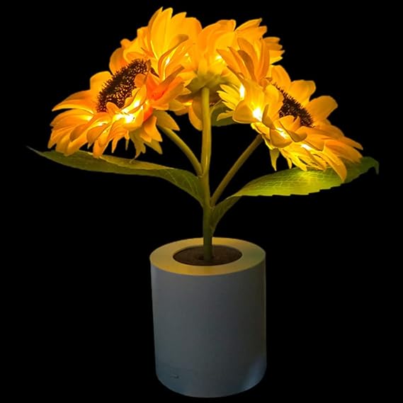 LED Table Lamp Sunflower Shape Design
