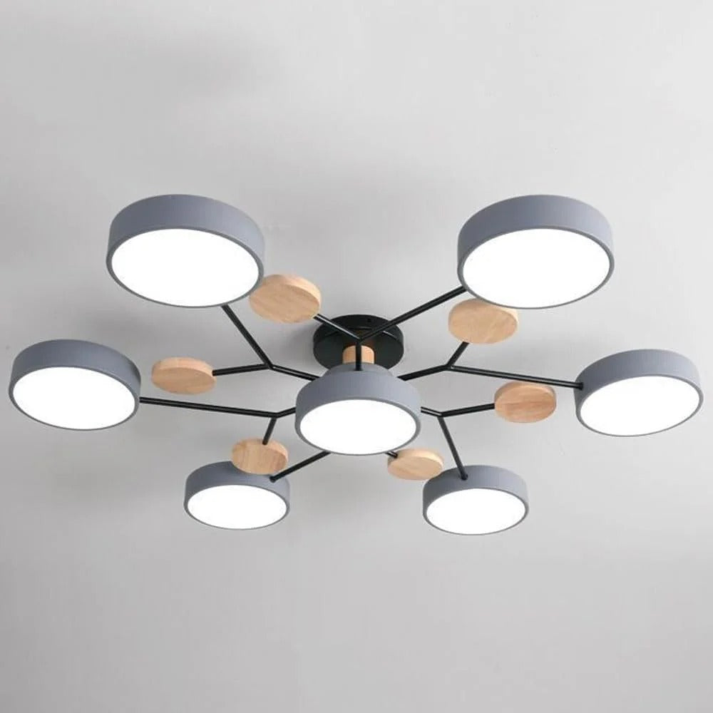 Semi-Flush Circular LED Ceiling Light Fixture