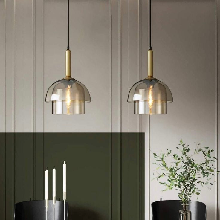 Clear Glass Globe Pendant Light Fixture