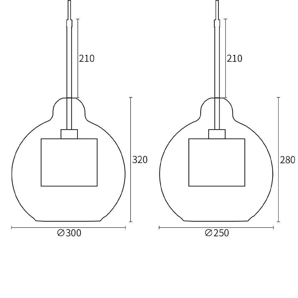Glass Globe Pendant Light Fixture