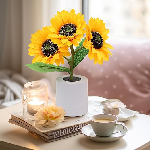 LED Table Lamp Sunflower Shape Design