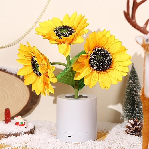 LED Table Lamp Sunflower Shape Design