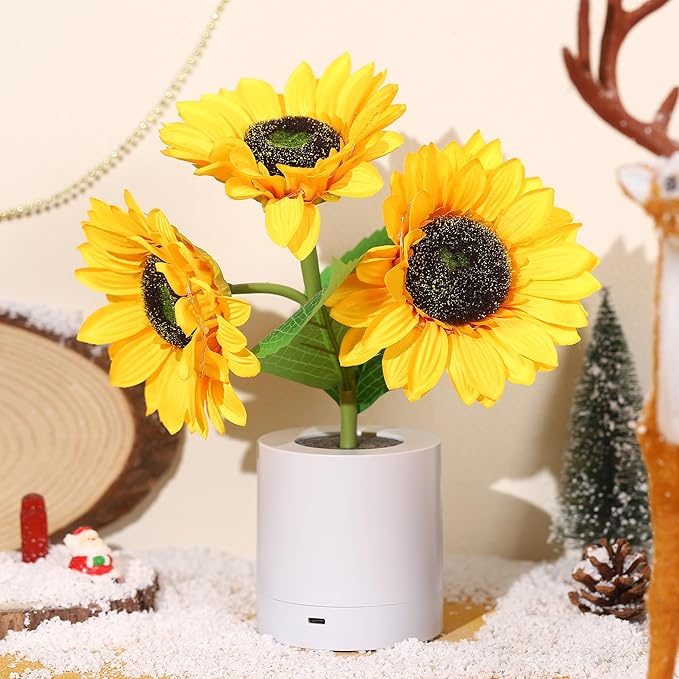LED Table Lamp Sunflower Shape Design