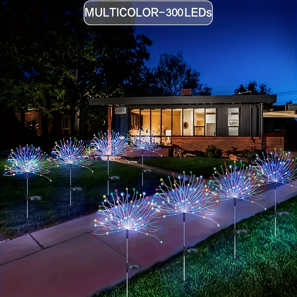Solar Fairy Lights 8 Lighting Modes Outdoor Garden Decor