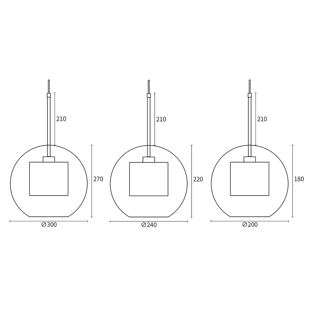 Glass Globe Pendant Light Fixture