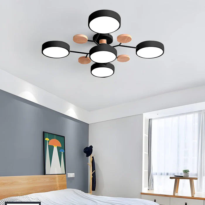 Semi-Flush Circular LED Ceiling Light Fixture