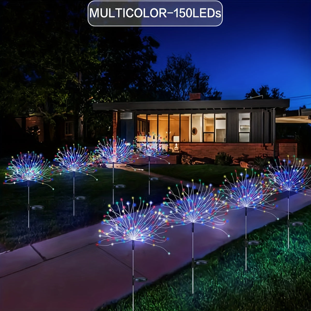 Solar Fairy Lights 8 Lighting Modes Outdoor Garden Decor