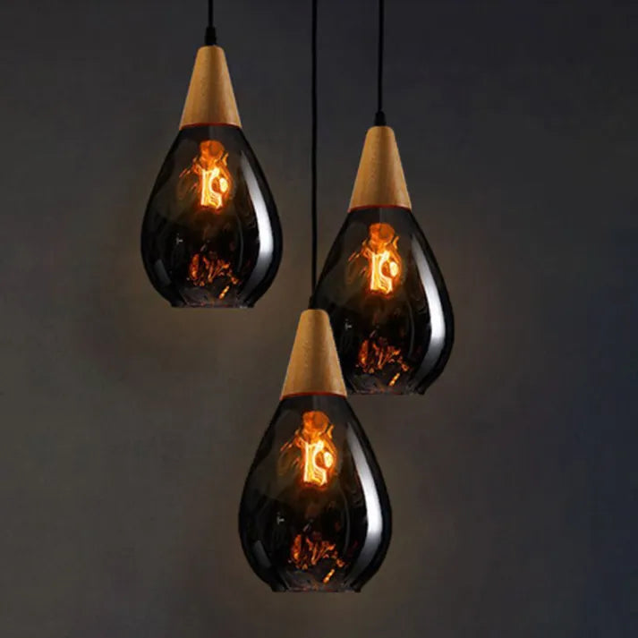 Teardrop Glass Pendant Light Fixture