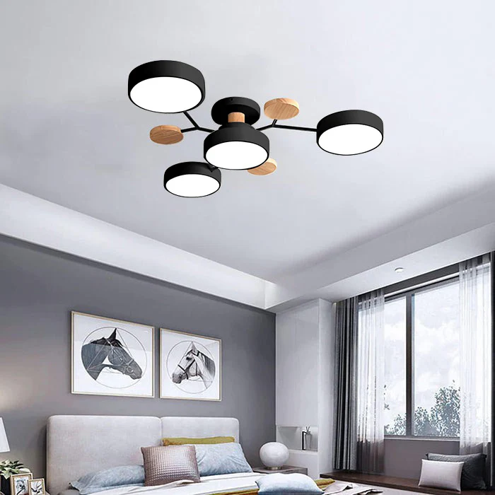 Semi-Flush Circular LED Ceiling Light Fixture