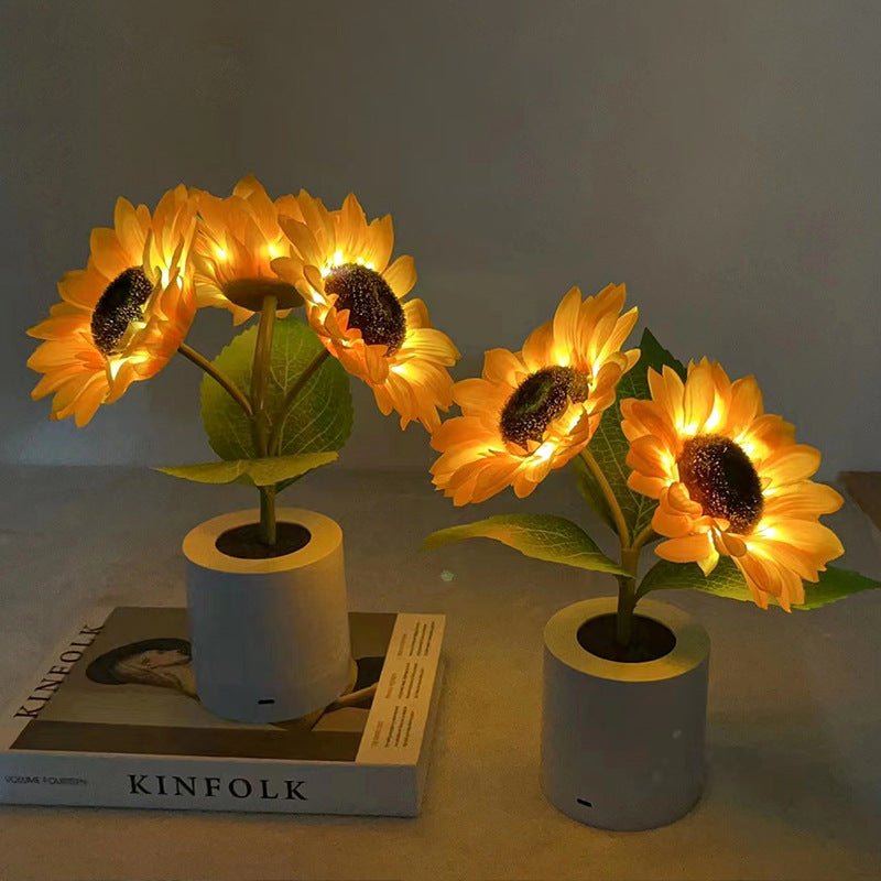 LED Table Lamp Sunflower Shape Design