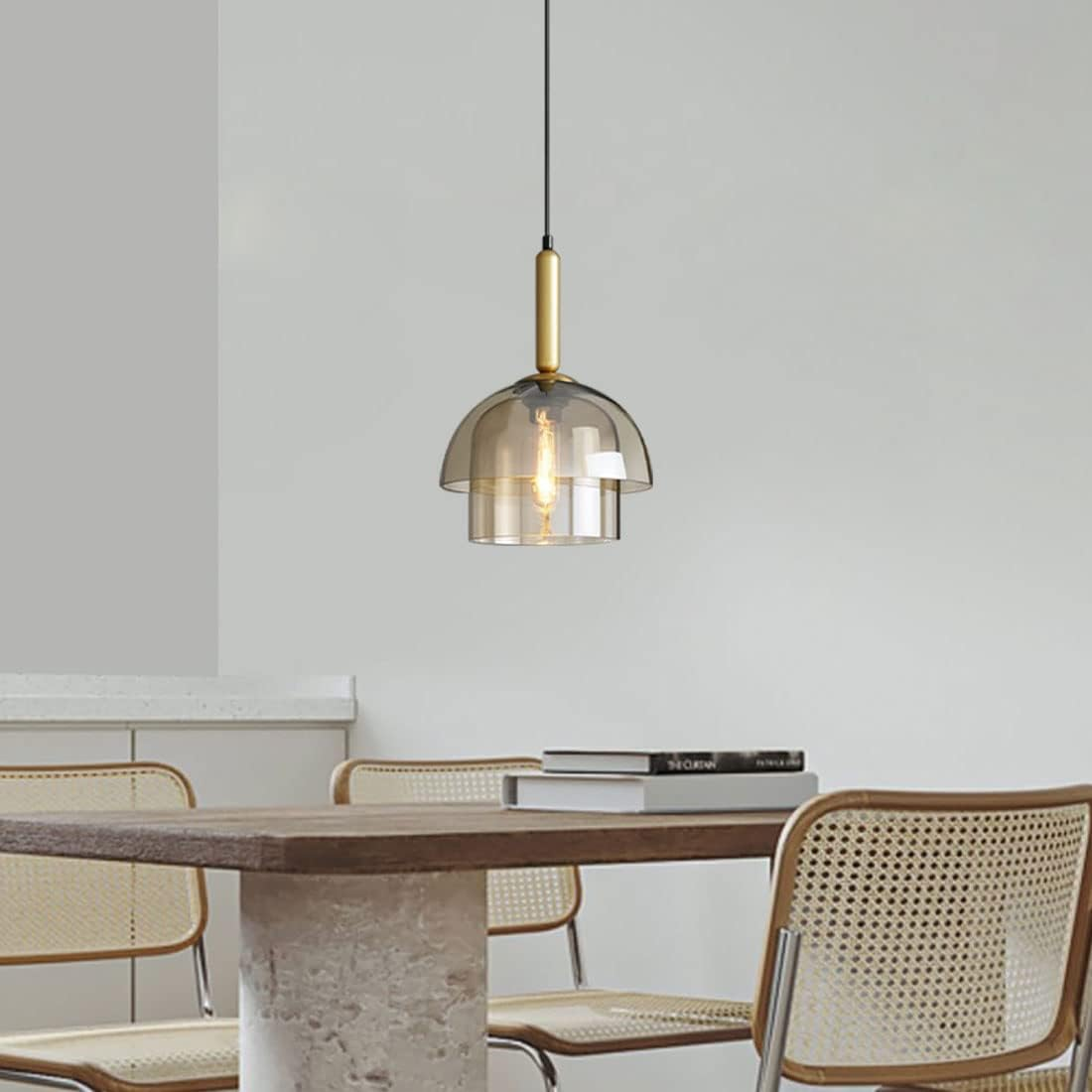 Clear Glass Globe Pendant Light Fixture