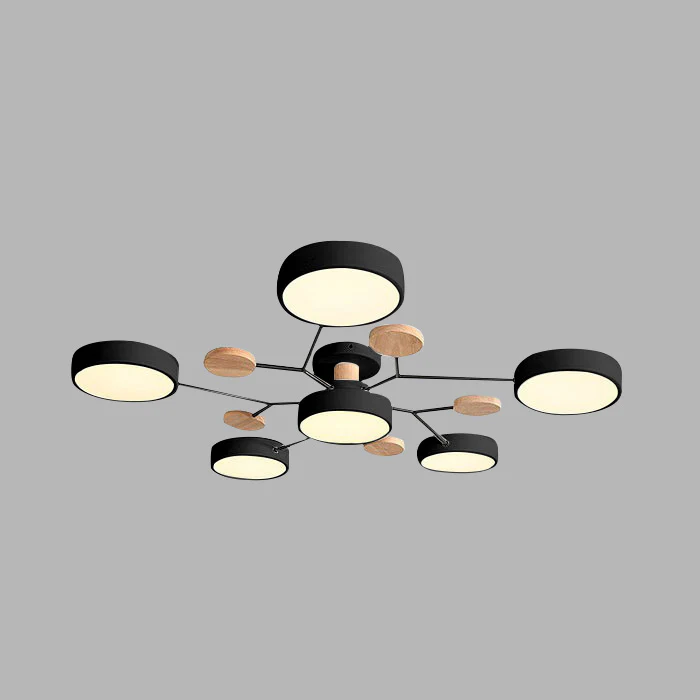 Semi-Flush Circular LED Ceiling Light Fixture