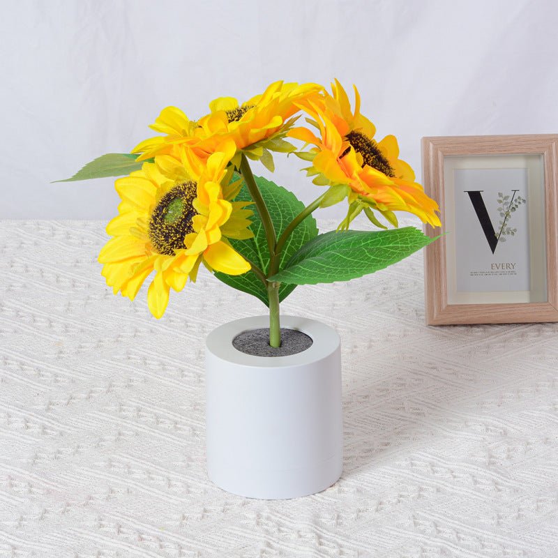 LED Table Lamp Sunflower Shape Design