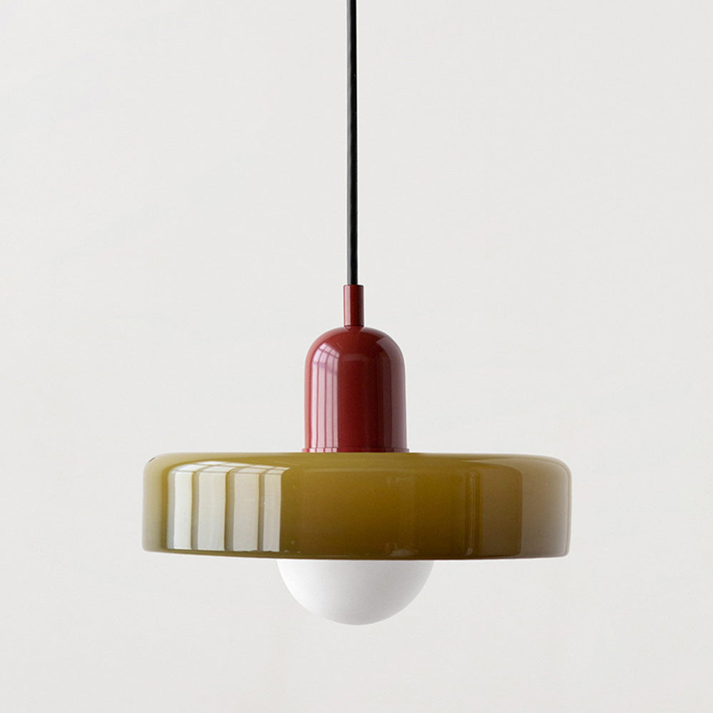 Adjustable Glass Pendant Light Suspension Fixture