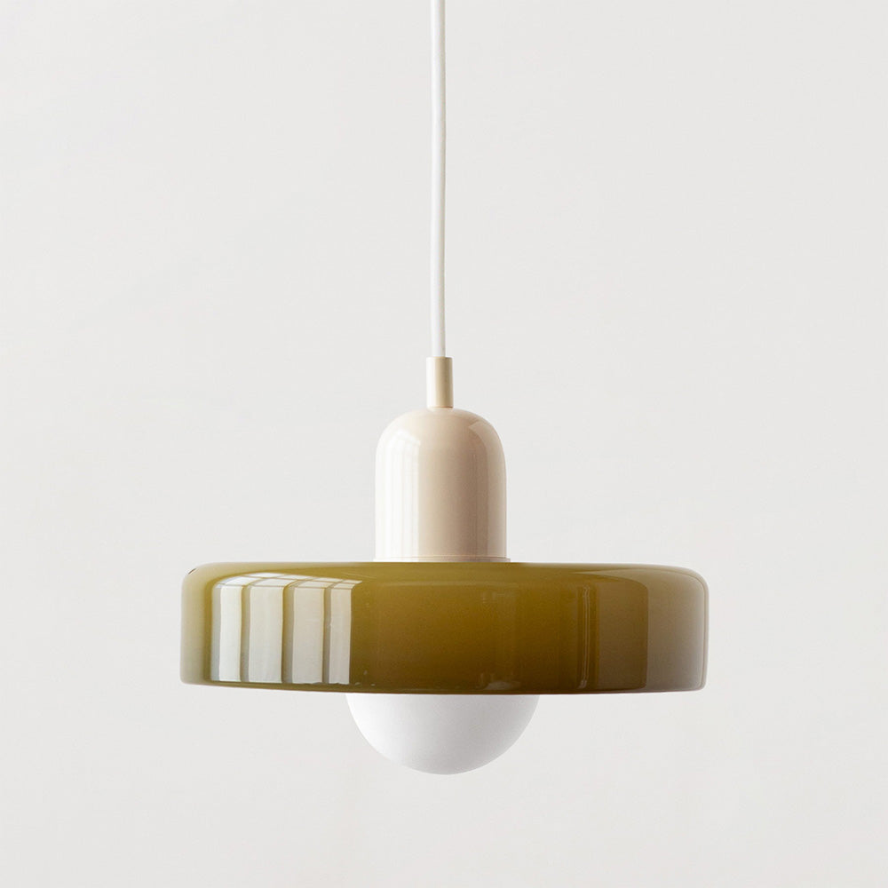 Adjustable Glass Pendant Light Suspension Fixture