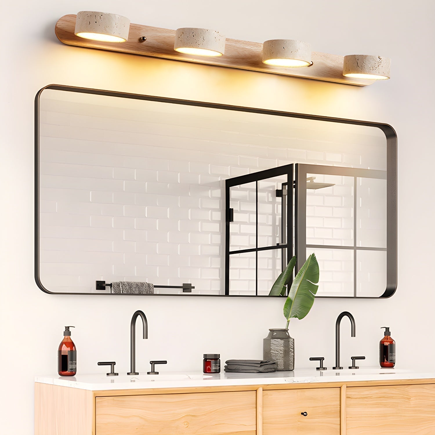 Dual-Light LED Wall Sconce Fixture